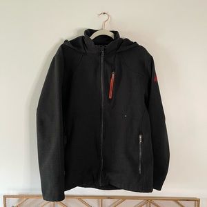 SPYDER Patsch Novelty Softshell Mens Black Large Jacket Volcano Red